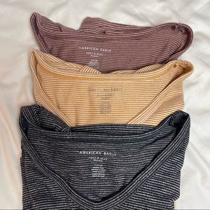 Lot of 3 AEO “Soft & Sexy Plush” V-Neck T-shirts